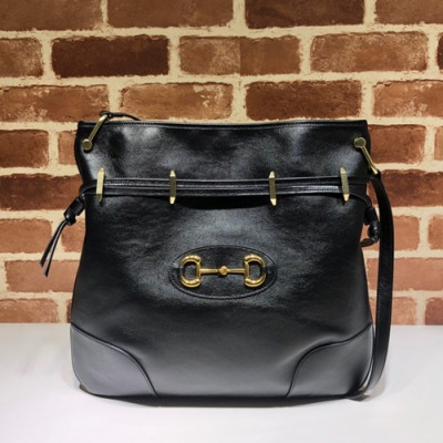 Gucci 2019 Horsebit Leather Shoulder Bag,38CM - 구찌 2019 홀스빗 여성용 레더 숄더백 602089,GUB0924,38cm,블랙
