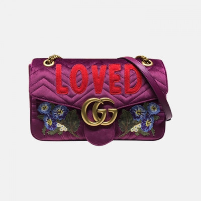 Gucci 2019 GG Marmont Matlase Velvet Women Shoulder Bag,31CM - 구찌 2019 GG 마몬트 마틀라세 벨벳 여성용 숄더백 443496,GUB0928,31CM,퍼플와인