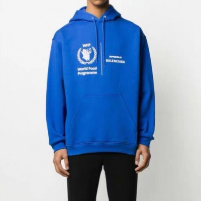 [발렌시아가]Balenciaga 2020 Mm/Wm Logo Oversize Cotton Hoodie - 발렌시아가 2020 남자 로고 오버사이즈 코튼 후드티 Bal0128x.Size(xs - l).블루