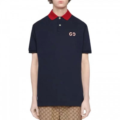 [매장판]Gucci 2020 Mens Logo Cotton Polo Short Sleeved Tshirts - 구찌 2020 남성 로고 폴로 코튼 반팔티 Guc02006x.Size(m - 2xl).2컬러(화이트/네이비)