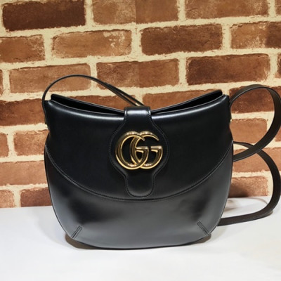 Gucci 2019 Arli Leather Shoulder Bag,30CM - 구찌 2019 알리 여성용 레더 숄더백 568857,GUB0946,30cm,블랙