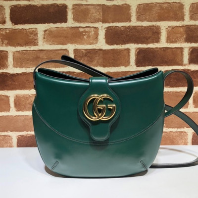 Gucci 2019 Arli Leather Shoulder Bag,30CM - 구찌 2019 알리 여성용 레더 숄더백 568857,GUB0948,30cm,그린