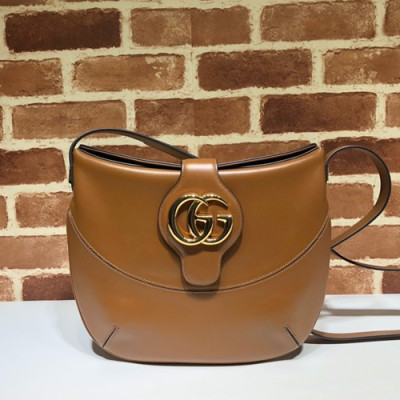 Gucci 2019 Arli Leather Shoulder Bag,30CM - 구찌 2019 알리 여성용 레더 숄더백 568857,GUB0949,30cm,브라운