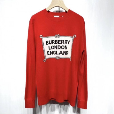 [버버리]Burberry 2020 Mm/Wm Retro Logo Crew-neck Wool Sweater - 버버리 2020 남자 레트로 로고 크루넥 울 스웨터 Bur01941x.Size(s - l).레드