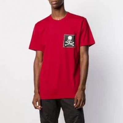 Mastermind Japan 2020 Mens Logo Cotton Short Sleeved Tshirts - 마스터마인드 2020 남성 로고 코튼 반팔티 Mas0057x.Size(s - 2xl).레드