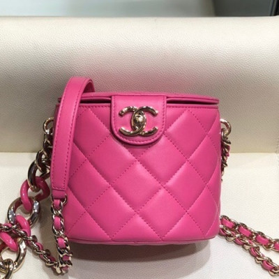 Chanel 2019 Leather Chain Shoulder Cross Bag,15CM - 샤넬 2019 여성용 레더 체인 숄더 크로스백,CHAB1392,15CM,핑크