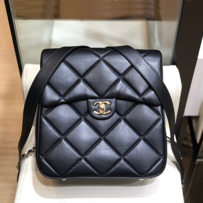 Chanel 2019 Leather Back Pack,26CM - 샤넬 2019 레더 여성용 백팩, CHAB1396,26CM,블랙