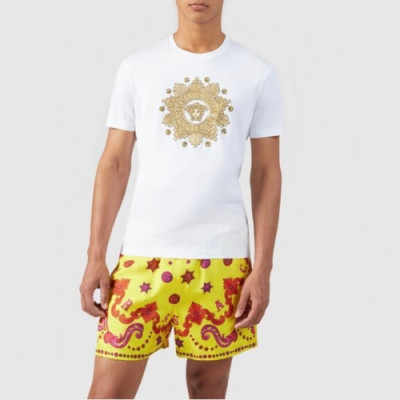 [베르사체]Versace 2020 Mens Logo Silket Short Sleeved Tshirts - 베르사체 2020 남성 로고 실켓 반팔티 Ver0484x.Size(s - 3xl).화이트