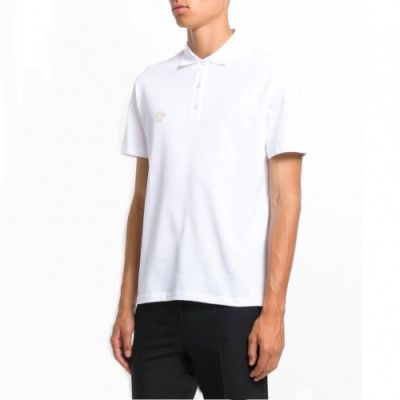 [베르사체]Versace 2020 Mens Logo Silket Short Sleeved Polo Tshirts - 베르사체 2020 남성 로고 실켓 폴로 반팔티 Ver0486x.Size(s - 3xl).화이트