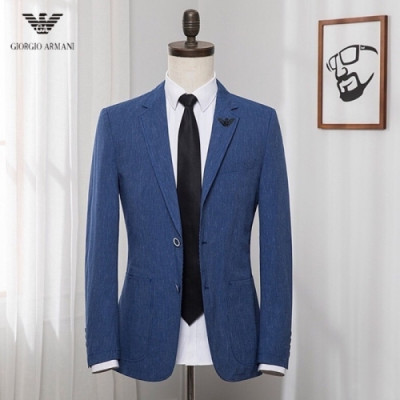 [알마니]Armani 2020 Mens Business Cotton Suit Jackets - 알마니 2020 남성 비지니스 코튼 슈트 자켓 Arm0561x.Size(m - 2xl).블루