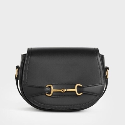 Celine 2019 Crecy Leather Women Shoulder Bag,17CM - 셀린느 2019 크레시 레더 여성용 숄더백 ,191363-3,17CM,블랙