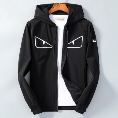 [펜디]Fendi 2020 Mens Casual Zip-up Jackets - 펜디 2020 남성 캐쥬얼 집업 자켓 Fen0519x.Size(s - xl).블랙