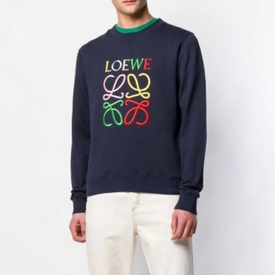 [로에베]Loewe 2020 Mens Logo Crew-neck Cotton Tshirts - 로에베 2020 남성 로고 크루넥 코튼 긴팔티 Loe0150x.Size(m - 2xl).블루