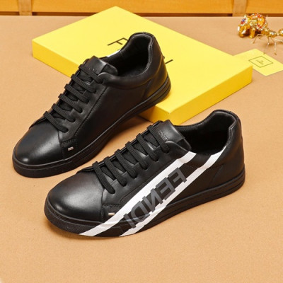 Fendi 2019 Mens Leather Sneakers - 펜디 2019 남성용 레더 스니커즈 FENS0264,Size(240 - 270).블랙