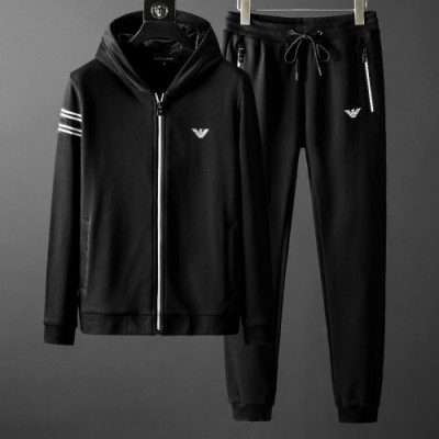 [알마니]Emporio Armani 2020 Mens Cotton Training Clothes&Pants - 알마니 2020 남성 코튼 트레이닝복&팬츠 Arm0581x.Size(m - 4xl).블랙