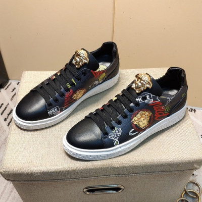 Versace 2019 Mens Leather Sneakers - 베르사체 2019 남성용 레더 스니커즈 VERS0279,Size (240 - 270).블랙