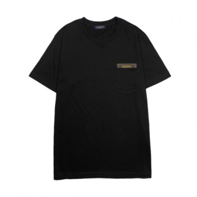 [루이비통]Louis vuitton 2020 Mm/Wm Crew-neck Cotton Short Sleeved Tshirts - 루이비통 2020 남자 크루넥 고튼 반팔티 Lou01577x.Size(s - 2xl).블랙