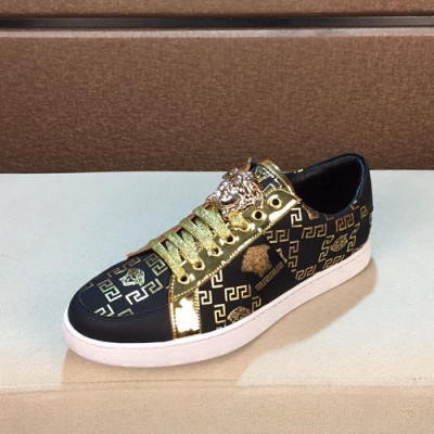 Versace 2019 Mens Leather Sneakers - 베르사체 2019 남성용 레더 스니커즈 VERS0287,Size (240 - 270).블랙
