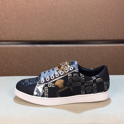 Versace 2019 Mens Leather Sneakers - 베르사체 2019 남성용 레더 스니커즈 VERS0288,Size (240 - 270).블랙