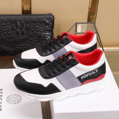 Versace 2019 Mens Leather Sneakers - 베르사체 2019 남성용 레더 스니커즈 VERS0291,Size (240 - 270).화이트