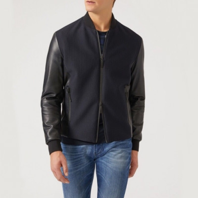 [알마니]Armani 2020 Mens Logo Casual Leather Jackets - 알마니 2020 남성 로고 캐쥬얼 가죽 자켓 Arm0592x.Size(m - 3xl).네이비