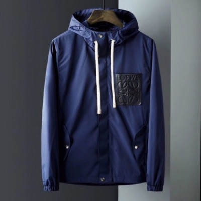 [로에베]Loewe 2019 Mens Logo Casual Windproof Jackets - 로에베 2019 남성 로고 캐쥬얼 방풍자켓 Loe0153x.Size(m - 2xl).블루