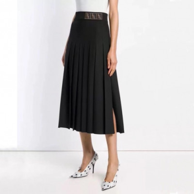 [펜디]Fendi 2020 Womens Logo Long Skirts - 펜디 2020 여성 로고 롱 스커트 Fen0540x.Size(s - l).블랙