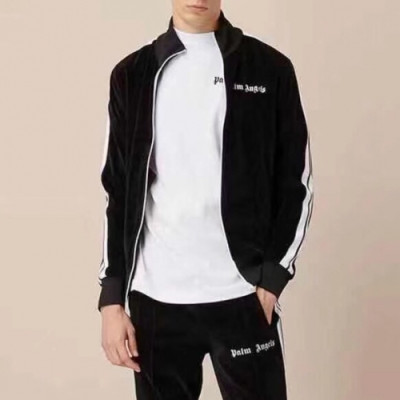 [팜 엔젤스]Palm Angels 2019 Mens Logo Velvet Training Clothes&Pants - 팜 엔젤스 2019 남성 로고 벨벳 트레이닝복&팬츠 Pam0083x.Size(m - 3xl).블랙