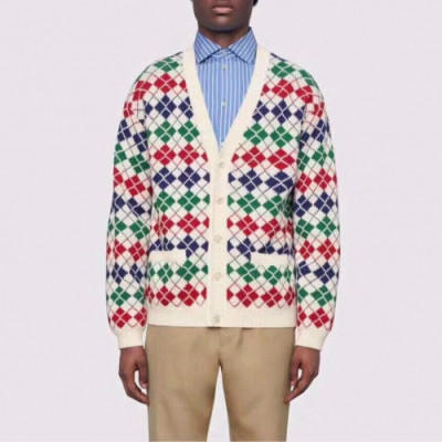 [커스텀급]Gucci 2020 Mm/Wm Trendy V-neck Wool Cardigan - 구찌 2020 남자 트렌디 브이넥 울 가디건 Guc02078x.Size(s - 2xl).레드