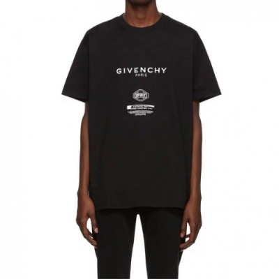 [지방시]Givenchy 2020 Mens Logo Cotton Short Sleeved Tshirts - 지방시 2020 남성 로고 코튼 반팔티 Giv0298x.Size(xs - l).블랙