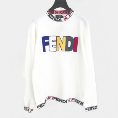 Fendi 2020 Mens Logo Crew-neck Wool Sweaters - 펜디 2020 남성 로고 크루넥 울 스웨터 Fen0544x.Size(m - 2xl).화이트