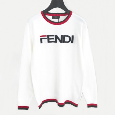 Fendi 2020 Mens Logo Crew-neck Wool Sweaters - 펜디 2020 남성 로고 크루넥 울 스웨터 Fen0548x.Size(m - 2xl).화이트