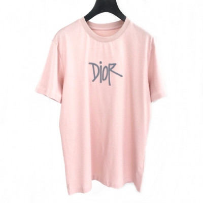 [디올]Dior 2020 Mm/Wm Logo Cotton Short Sleeved Tshirts - 디올 2020 남자 로고 코튼 반팔티 Dio0528x.Size(s - 2xl).핑크