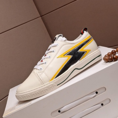 Gucci 2019 Mens Leather Sneakers - 구찌 2019 남성용 레더 스니커즈 GUCS0603,Size(240 - 270),화이트