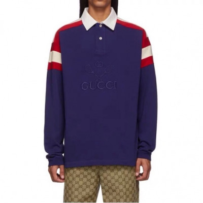 [구찌]Gucci 2020 Mens Basic Cotton Polo Tshirts - 구찌 2020 남성 베이직 코튼 폴로 긴팔티 Guc02118x.Size(s - 2xl).네이비
