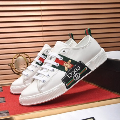 Gucci 2019 Mens Leather Sneakers - 구찌 2019 남성용 레더 스니커즈 GUCS0605,Size(240 - 270),화이트