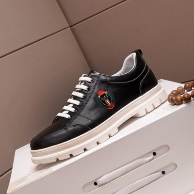 Gucci 2019 Mens Leather Sneakers - 구찌 2019 남성용 레더 스니커즈 GUCS0609,Size(240 - 270),블랙
