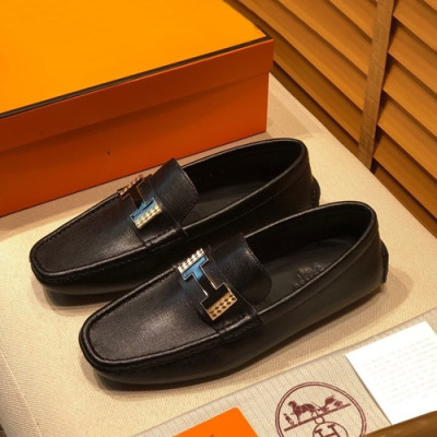 Hermes 2020 Mens Leather Loafer - 에르메스 2020 남성용 레더 로퍼 HERS0268,Size(240 - 280).블랙