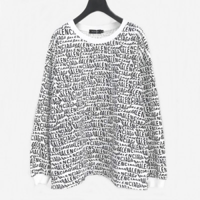 [발렌시아가]Balenciaga 2020 Mm/Wm Logo Cotton Crew-neck Tshirts - 발렌시아가 2020 남자 로고 코튼 크루넥 맨투맨 Bal0475x.Size(m - xl).블랙