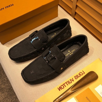 Louis Vuitton 2020 Mens Leather Loafer - 루이비통 2020 남성용 레더 로퍼 LOUS0525,Size(240 - 280).블랙