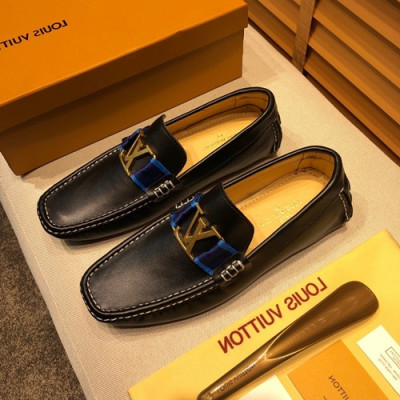 Louis Vuitton 2020 Mens Leather Loafer - 루이비통 2020 남성용 레더 로퍼 LOUS0530,Size(240 - 280).블랙