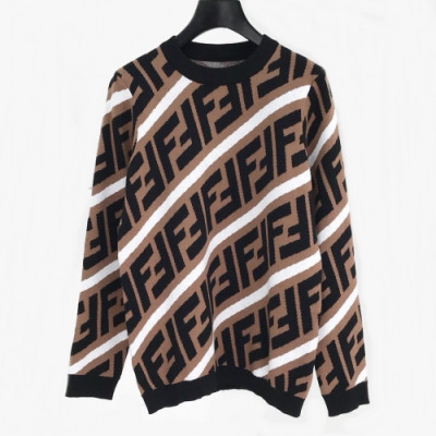 [펜디]Fendi 2020 Mens Logo Crew-neck Sweaters - 펜디 2020 남성 로고 크루넥 스웨터 Fen0559x.Size(m - 3xl).브라운