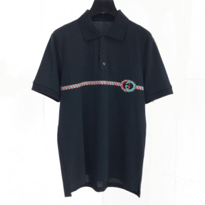 [매장판]Gucci 2020 Mm/Wm Logo Cotton Polo Short Sleeved Tshirts - 구찌 2020 남자 로고 폴로 코튼 반팔티 Guc02152x.Size(s - 2xl).블랙