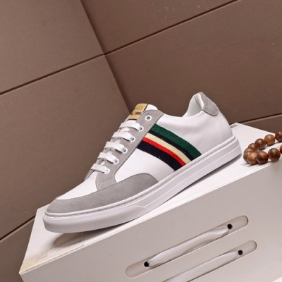 Gucci 2020 Mens Leather Sneakers - 구찌 2020 남성용 레더 스니커즈 GUCS0651,Size(240 - 270),화이트