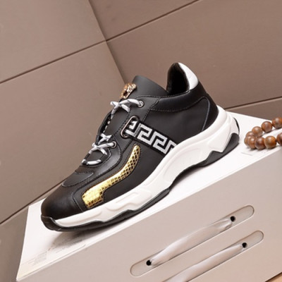 Versace 2020 Mens Leather Sneakers - 베르사체 2020 남성용 레더 스니커즈 VERS0297,Size (240 - 270).블랙