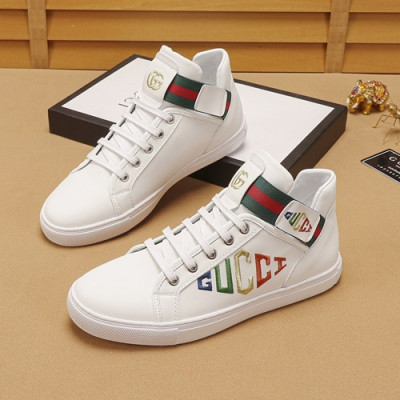 Gucci 2020 Mens Leather Sneakers - 구찌 2020 남성용 레더 스니커즈 GUCS0655,Size(240 - 270),화이트