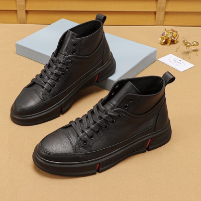 Prada 2020 Mens Leather Sneakers - 프라다 2020 남성용 레더 스니커즈,PRAS0259,Size(240 - 270).블랙