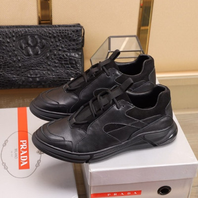Prada 2020 Mens Leather Sneakers - 프라다 2020 남성용 레더 스니커즈,PRAS0263,Size(240 - 270).블랙