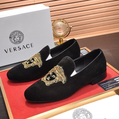 Versace 2020 Mens Leather Loafer - 베르사체 2020 남성용 레더 로퍼 VERS0304,Size(240 - 270).블랙