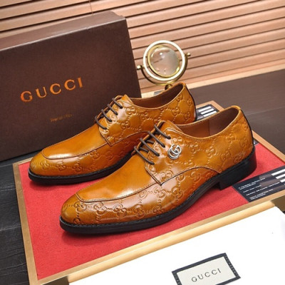 Gucci 2020 Mens Leather Oxford Shoes -  구찌 2020 남성용 레더 옥스퍼드 슈즈 GUCS0665.Size(240 - 270).브라운